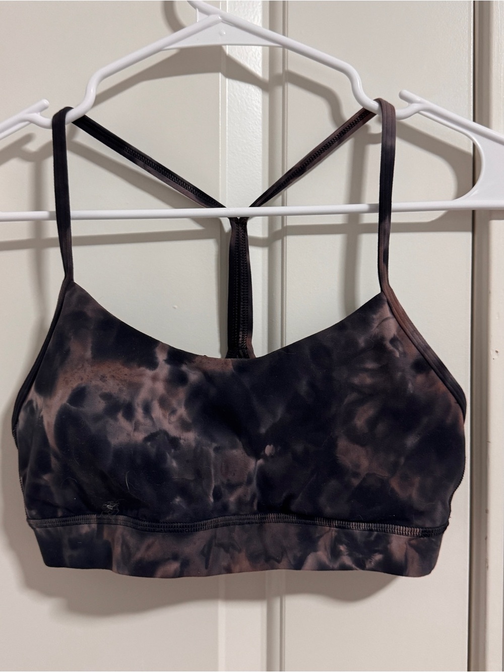 lululemon athletica Tie-Dye Racerback Bralette in Black and Brown